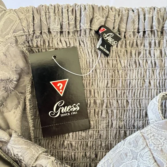 NWT Guess Gray Embroidered Bustier Top - Picture 10 of 10